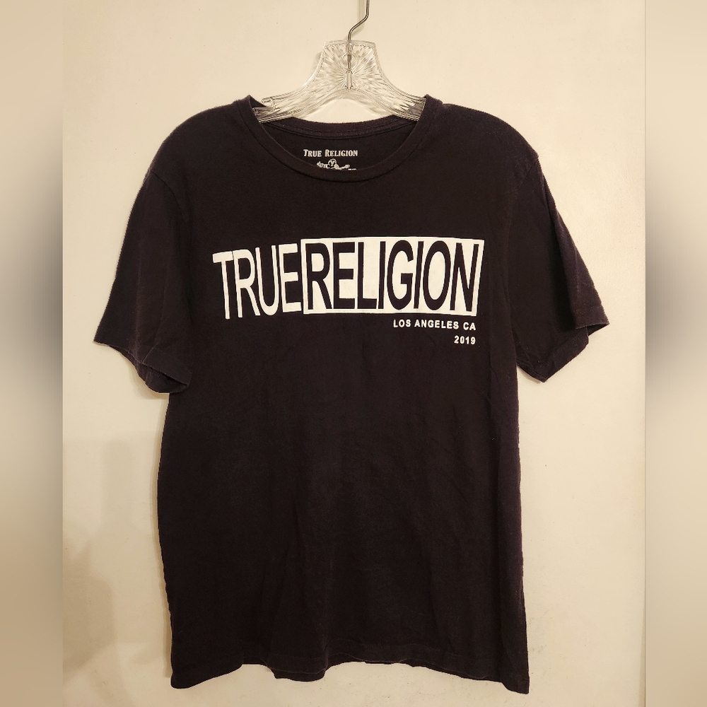 Black True Religion Graphic T-Shirt, Size Small
